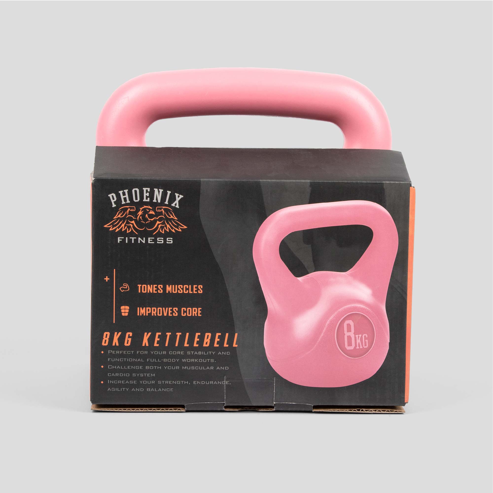 Pink Vinyl Kettlebell - 8kg