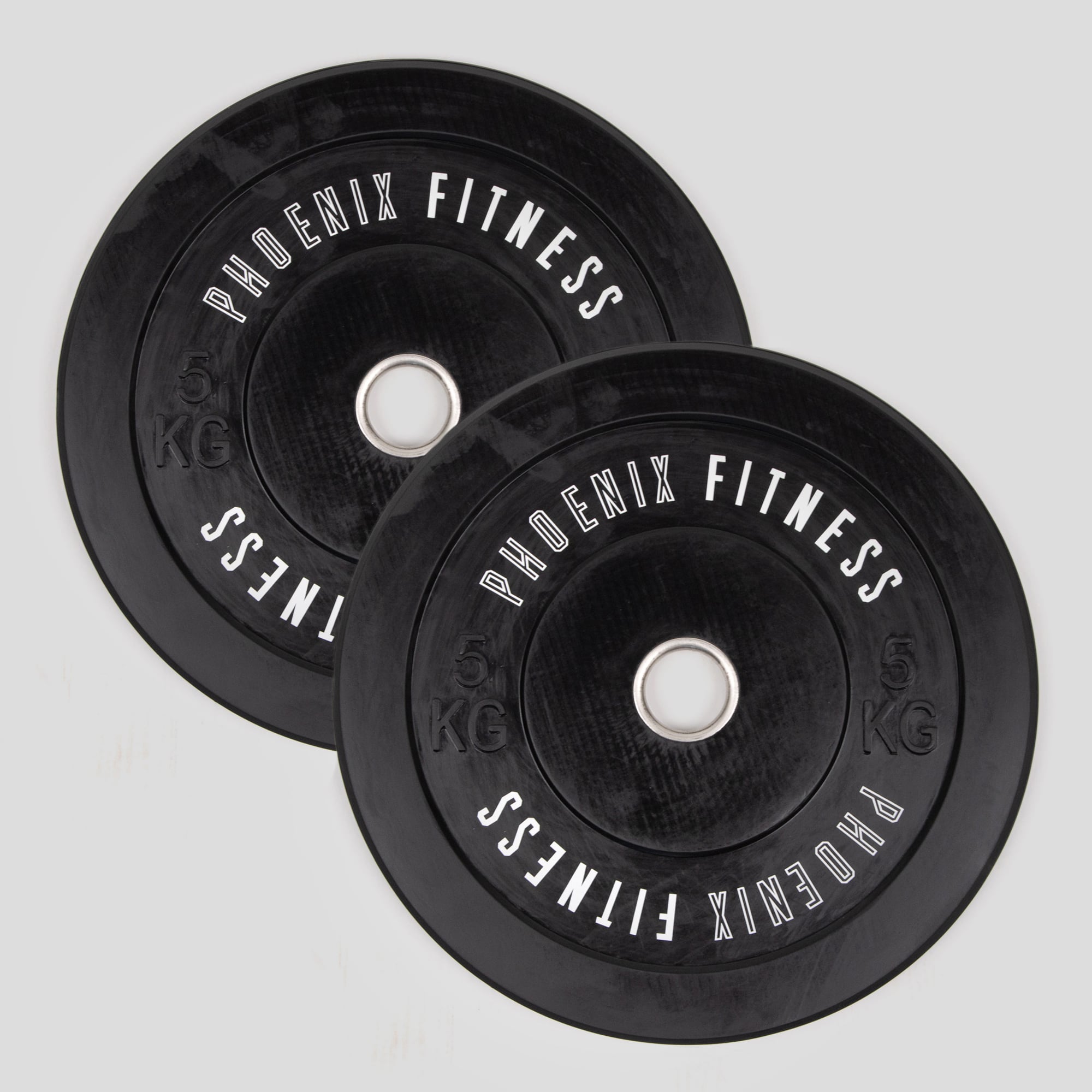 Bumper Plates 5kg Olympic Weight Plates for Barbell Dumbbell Pair Phoenix Fitness