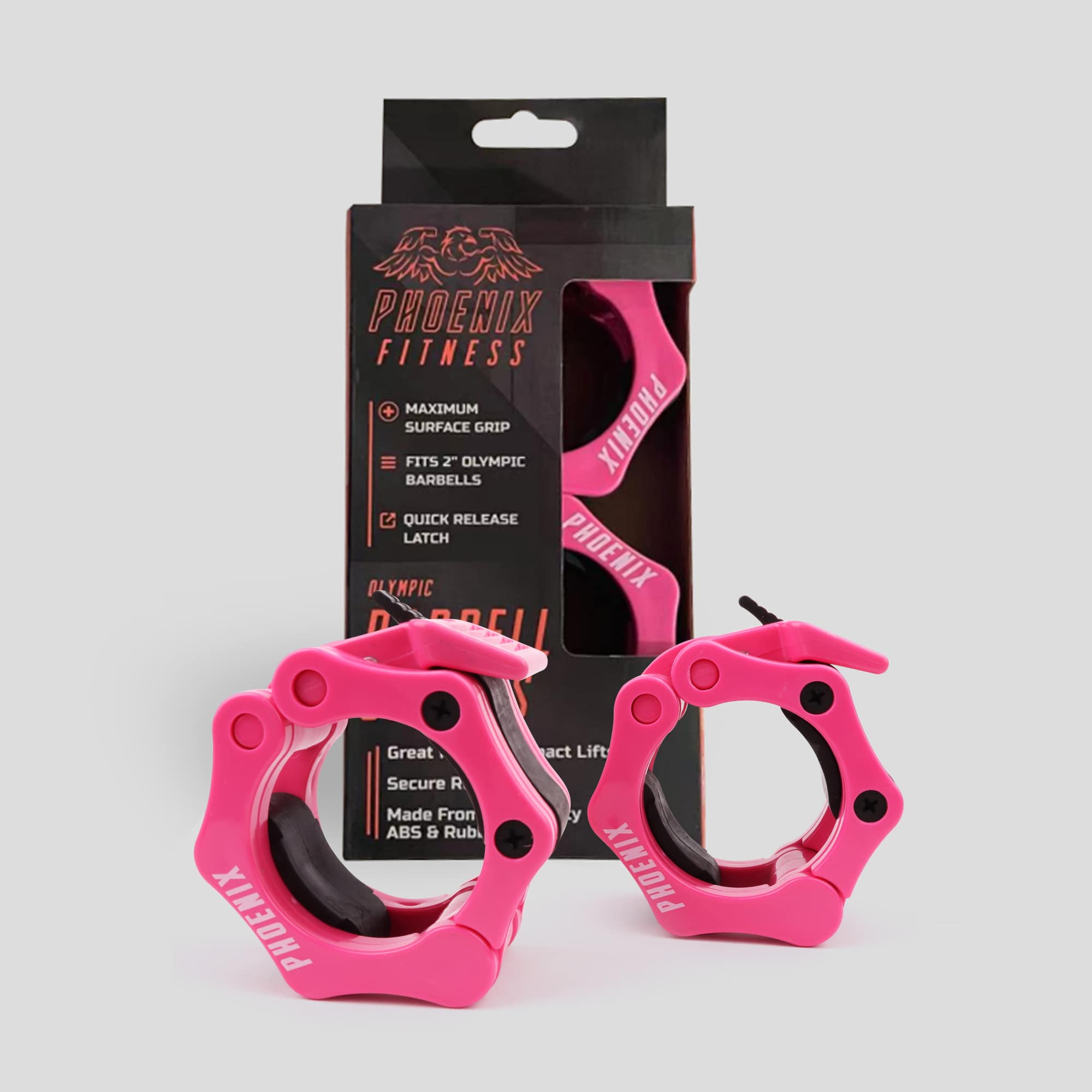Olympic 2-inch Barbell Clamps - Pink