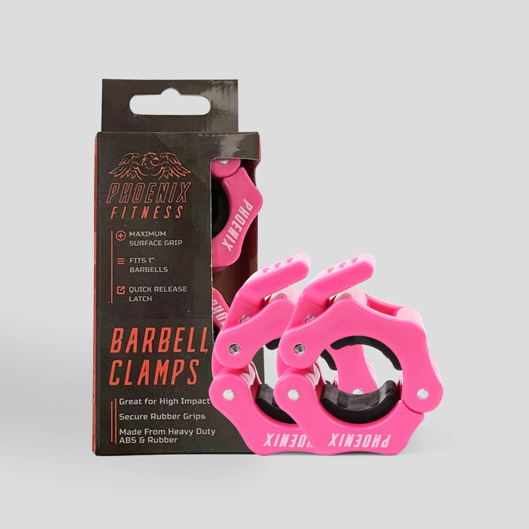 1-inch Barbell Clamps - Pink
