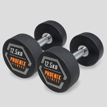 Rubber Cast Dumbbells (Pairs)