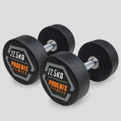 Rubber Cast Dumbbells (Pairs)