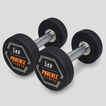 Rubber Cast Dumbbells (Pairs)